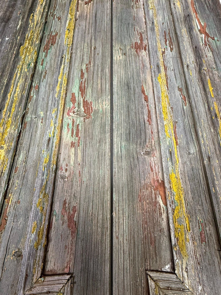 Pair of 19th C. Rustic Painted Doors