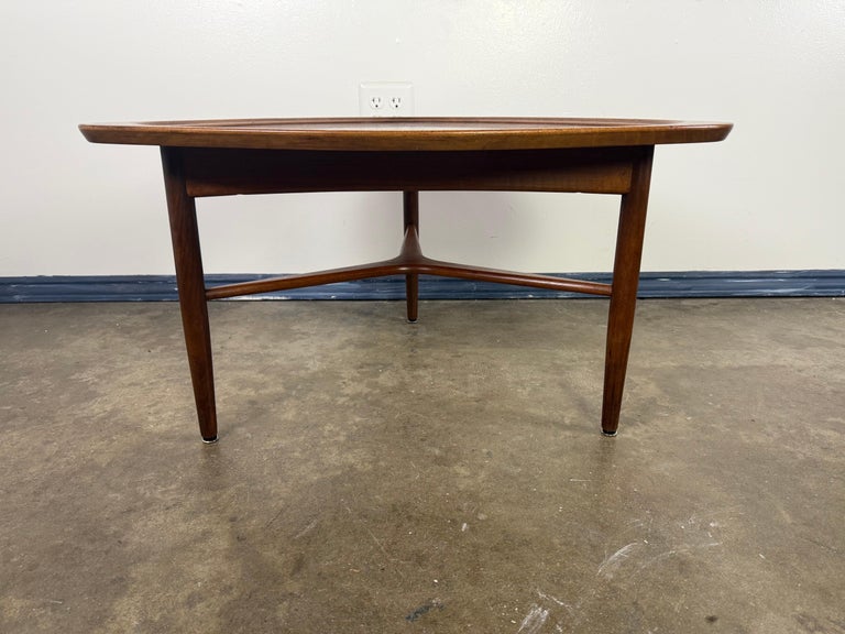 Sculptural Danish Modern Triangular Coffee Table