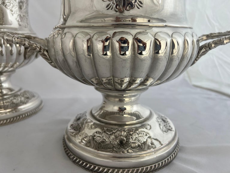 Pair of Early 19th Century English Sheffield Wine Coolers by Boulton
