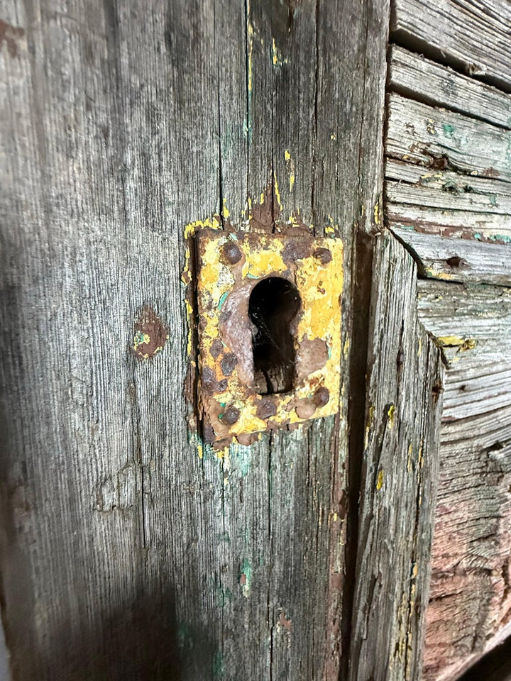 Pair of 19th C. Rustic Painted Doors