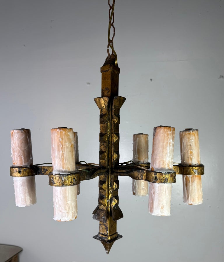 Spanish Hand Forged Iron Chandelier