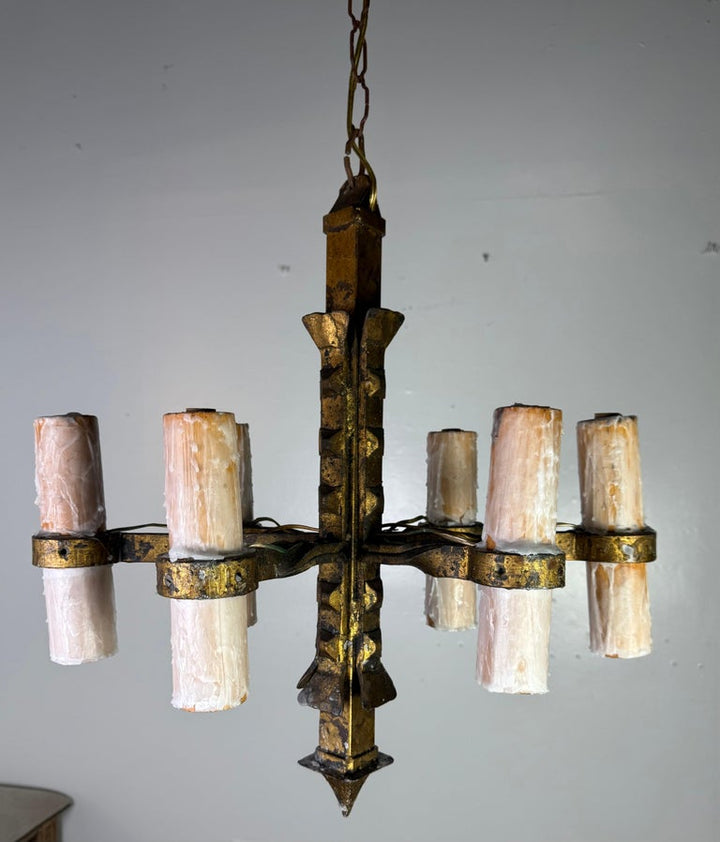 Spanish Hand Forged Iron Chandelier
