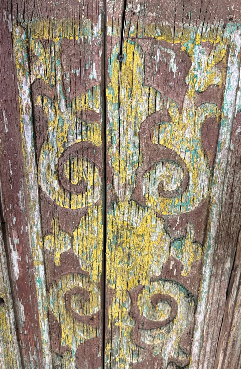 Pair of 19th C. Rustic Painted Doors