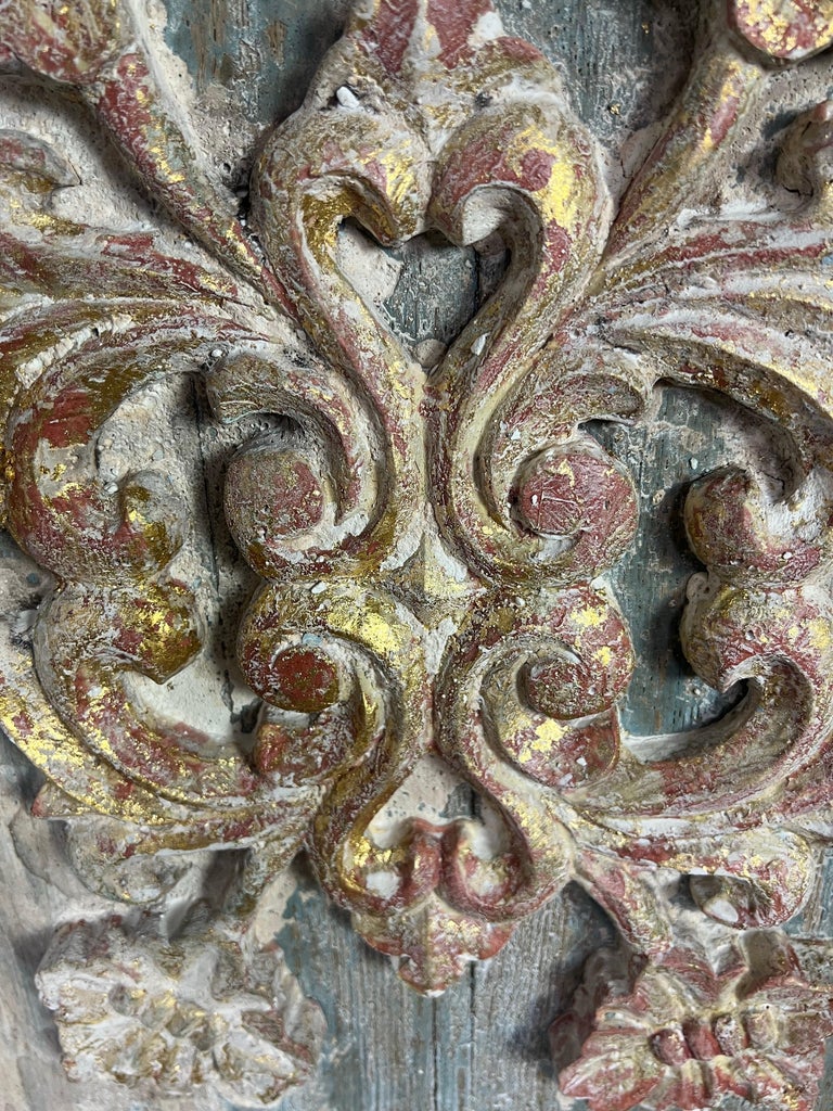 Pair of Italian Painted & Parcel Gilt Doors C. 1900