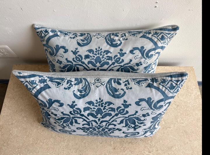 Pair of Blue Venetian Fortuny Pillows