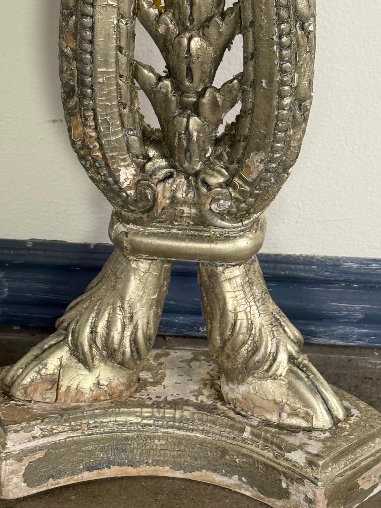 Italian Silvered Console w/ Granite Top