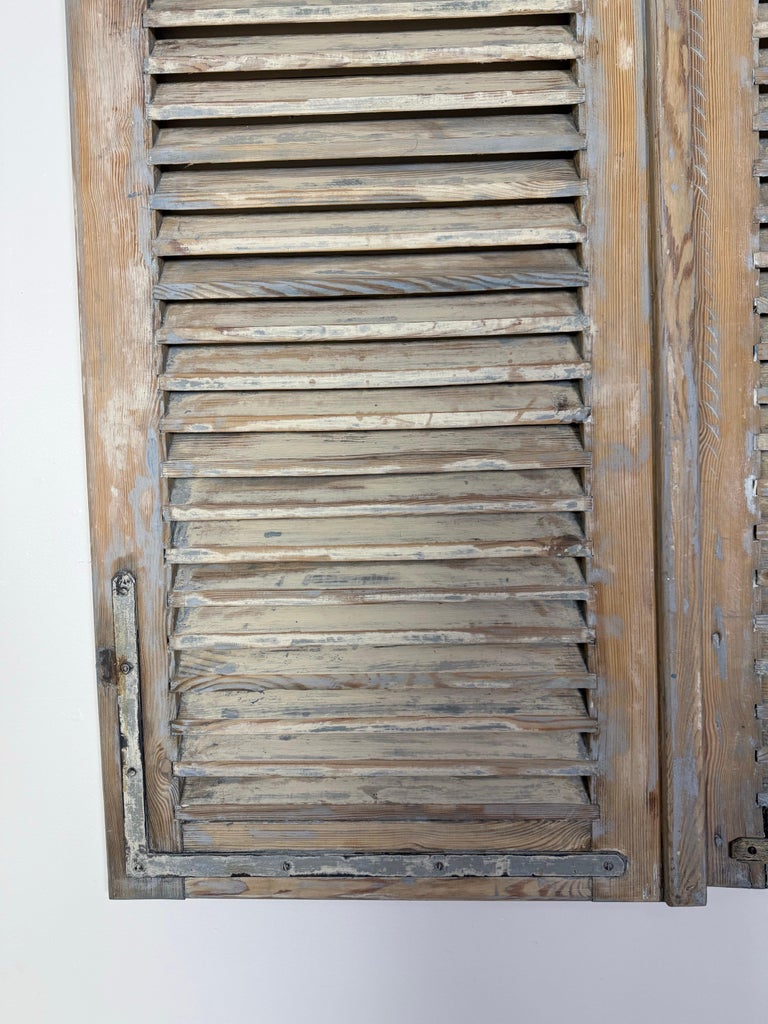 19th C. Pair of French Painted Shutters