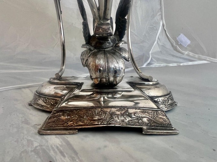 Ornate Wilcox Silverplate Serving Dish w/ Angels