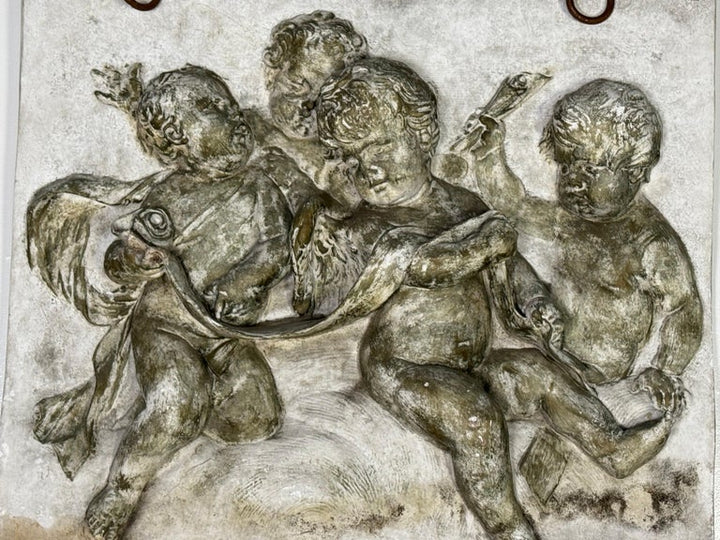 Bas-Relief Artwork of Cherubic Figures C. 1900