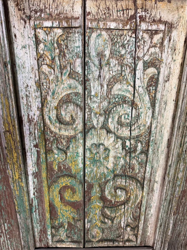 Pair of 19th C. Rustic Painted Doors