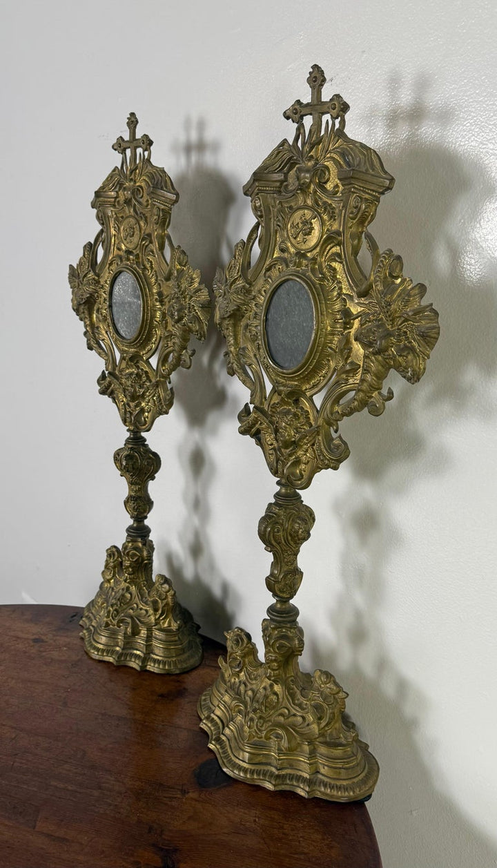 Pair of 19th C. Italian Reliquaries