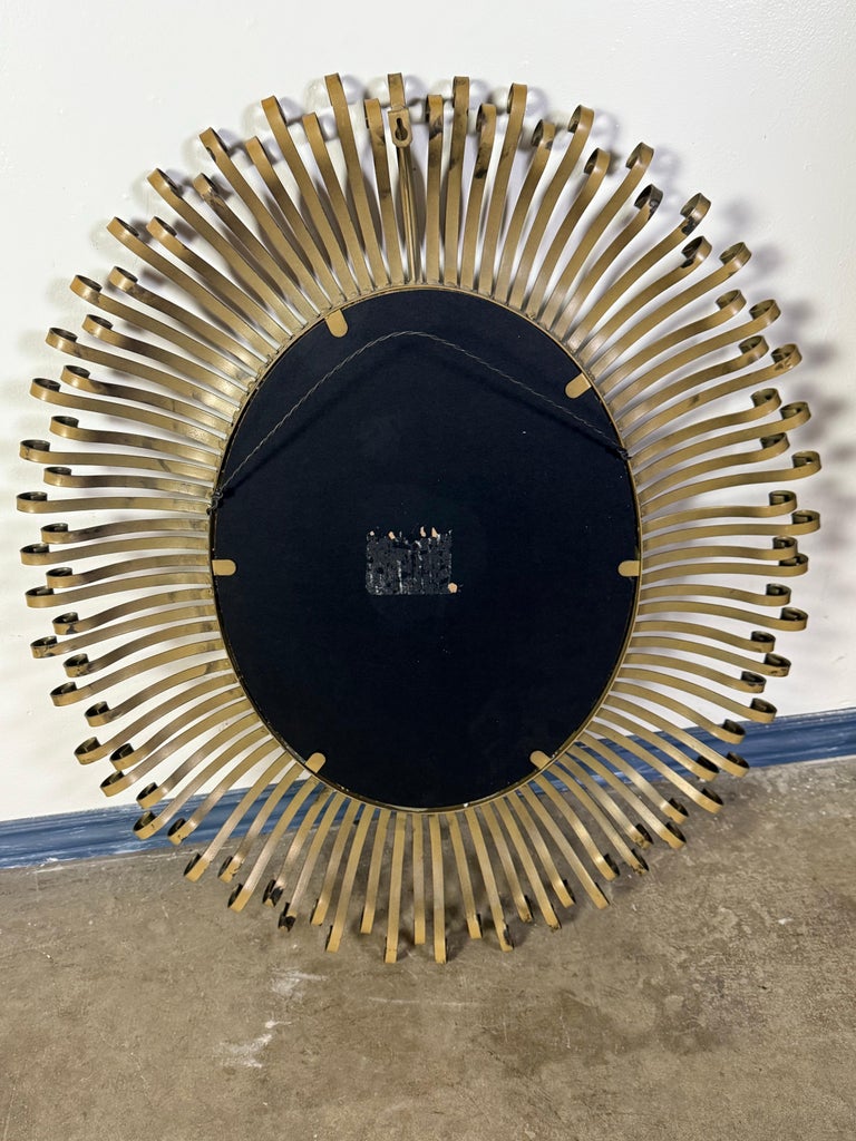 Pair of Hollywood Regency Style Sunburst Mirrors