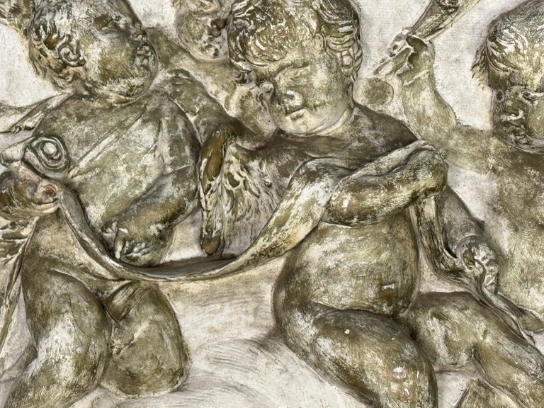 Bas-Relief Artwork of Cherubic Figures C. 1900