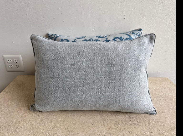 Pair of Blue Venetian Fortuny Pillows