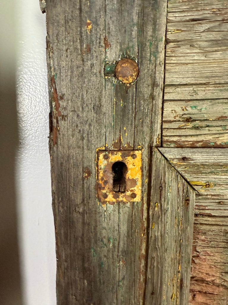 Pair of 19th C. Rustic Painted Doors