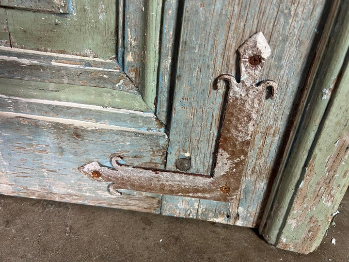 Pair of Italian Painted & Parcel Gilt Doors C. 1900