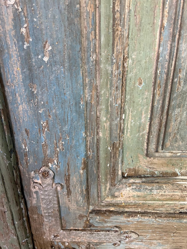 Pair of Italian Painted & Parcel Gilt Doors C. 1900
