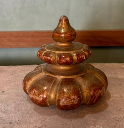 18th Century Italian Baroque Giltwood Melon Finial