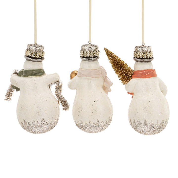 Snowman Sparkle &amp; Joy Ornaments 3 Assorted - 3x6in