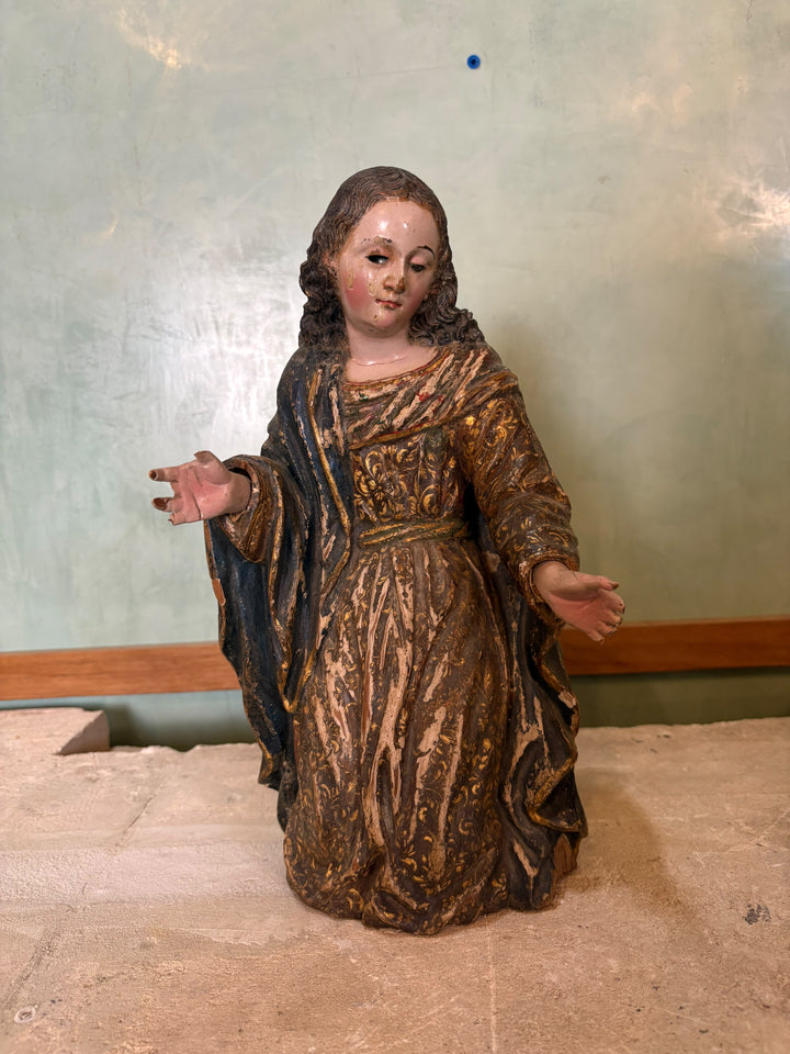 18th Century Spanish Colonial Santos - Kneeling Mary Magdalene
