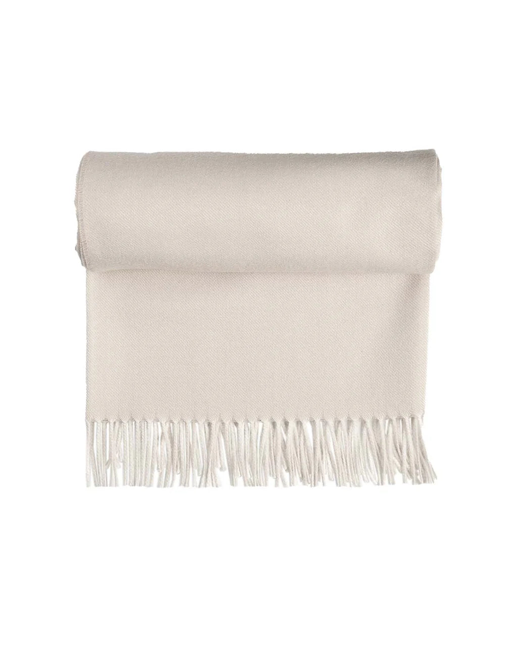 100% Baby Alpaca Throw Blanket - Porcelain