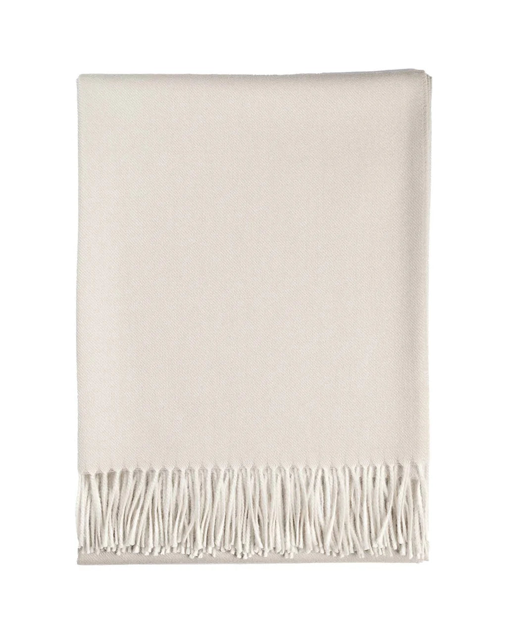 100% Baby Alpaca Throw Blanket - Porcelain