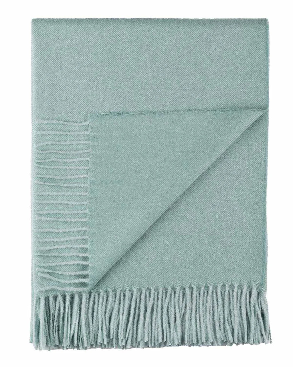 100% Baby Alpaca Throw Blanket - Sea Glass