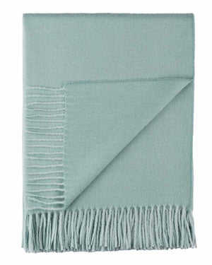 100% Baby Alpaca Throw Blanket - Sea Glass