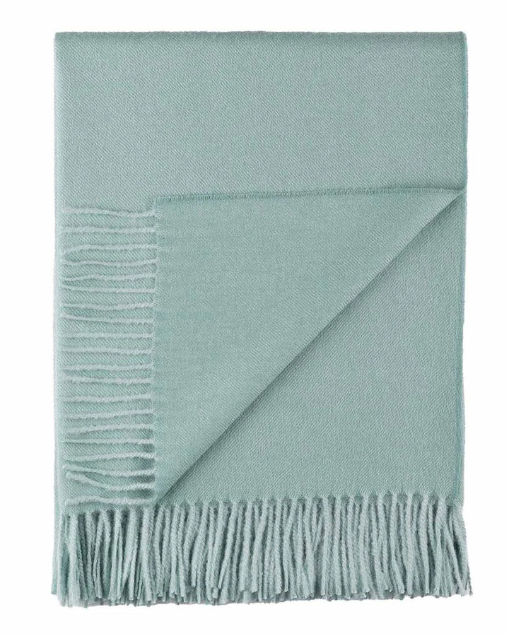 100% Baby Alpaca Throw Blanket - Sea Glass