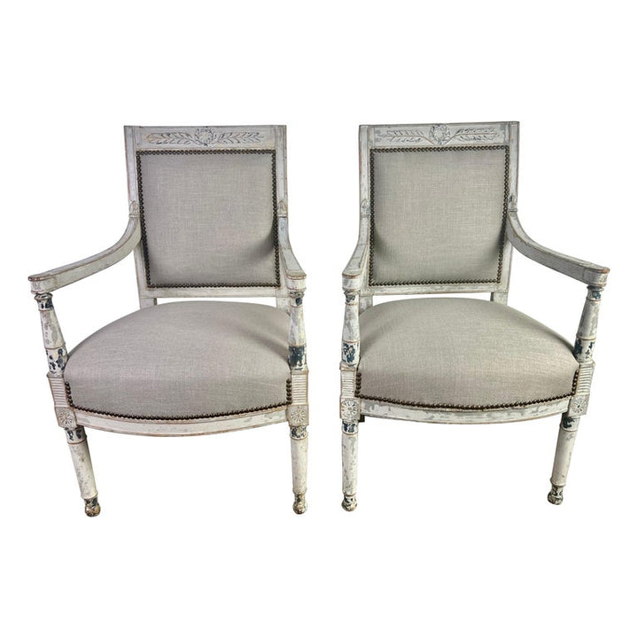 Pair of 19th C. Swedish Armchairs