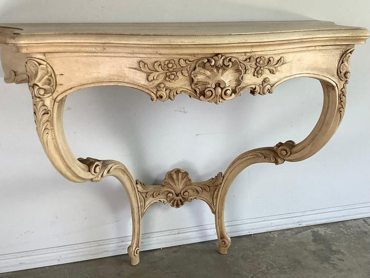 French Carved Wood Louis XV Style Console