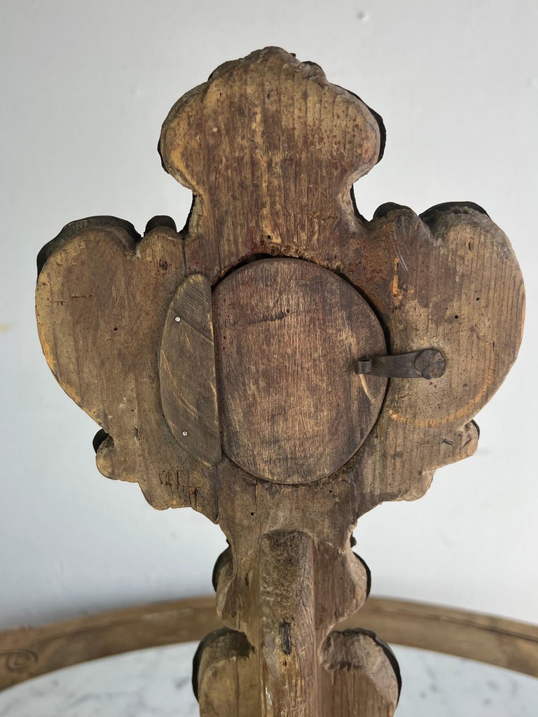 19th C. Italian Wood & Metal Embossed Relicquary