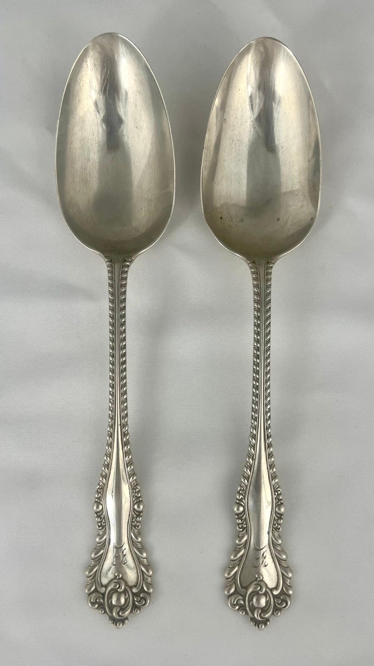 Pair of Sterling Silver Spoons Monogrammed "E"