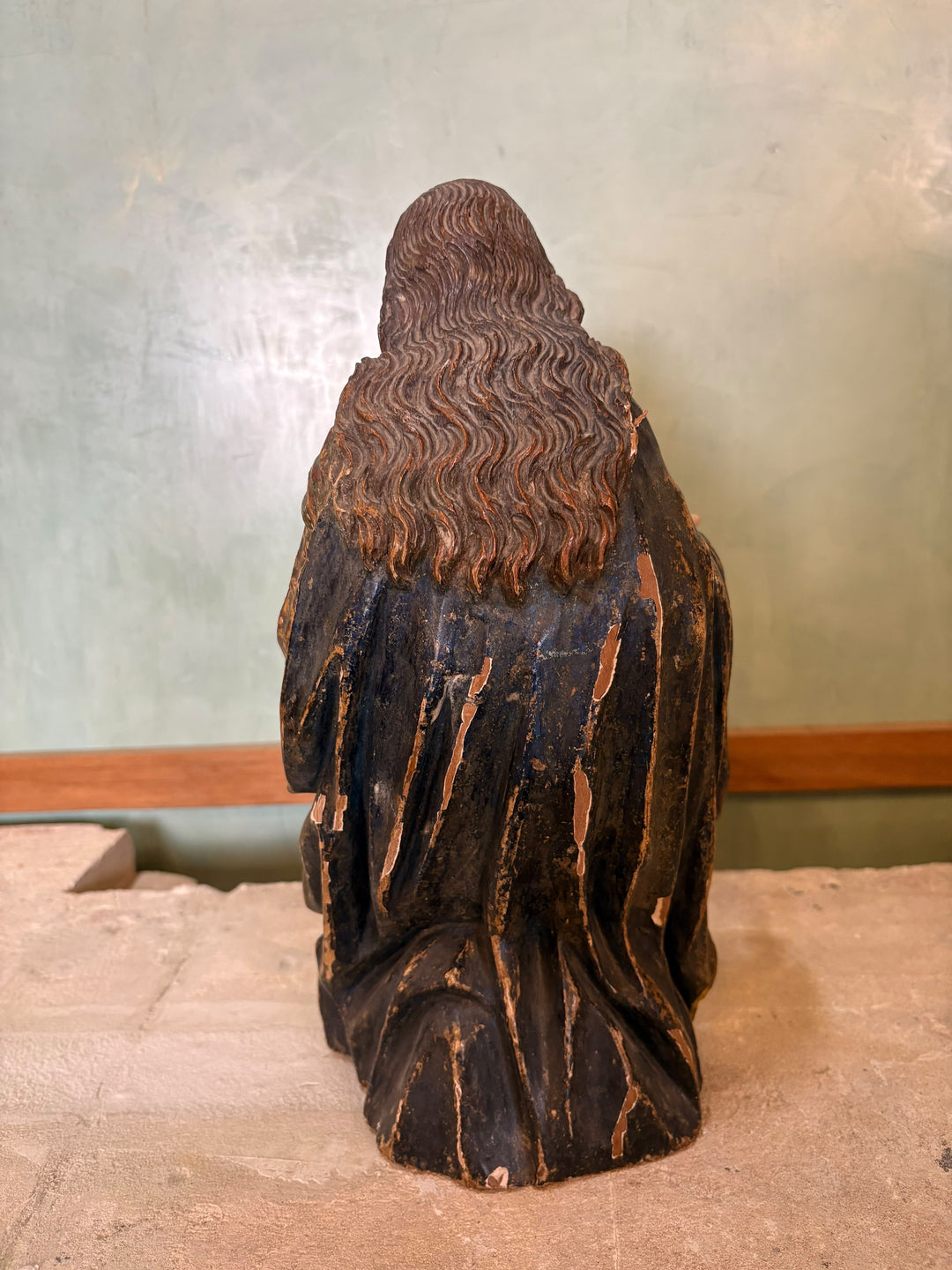 18th Century Spanish Colonial Santos - Kneeling Mary Magdalene