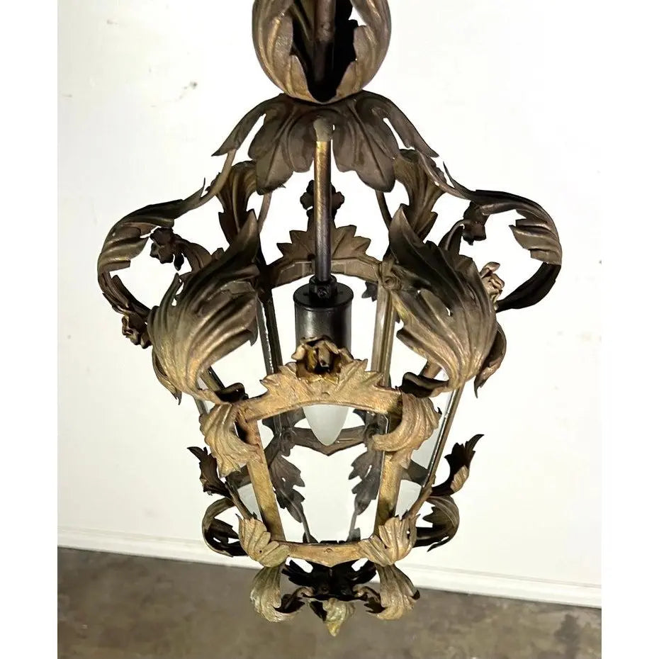 19th C. Italian Gilt Metal Tole Lantern