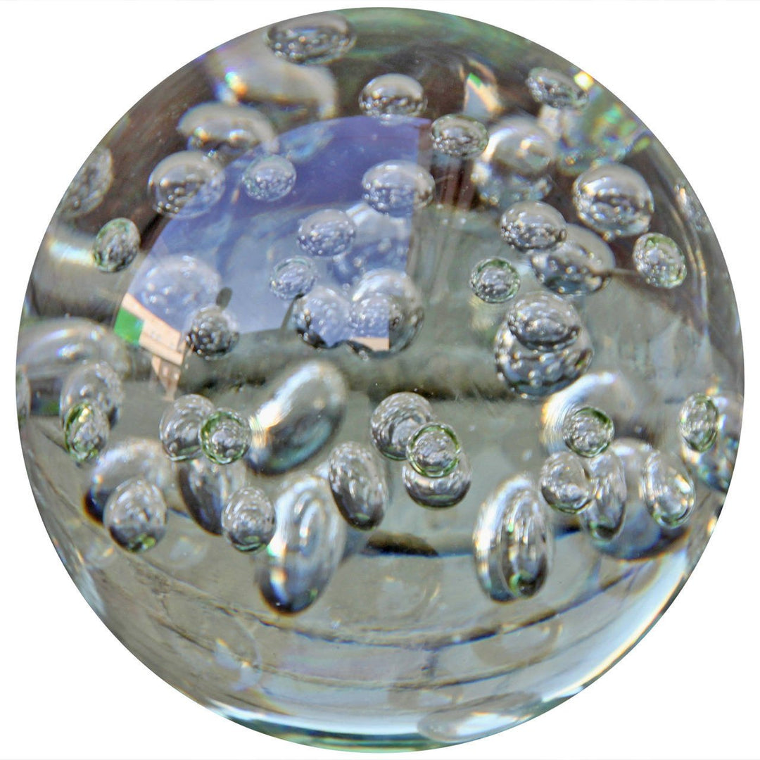 Italian Mid-Century Crystal Sphere with Bubbles