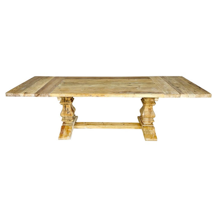 19th. C. Italian Tuscan Style Bleached Walnut Dining Table w/ Leaves