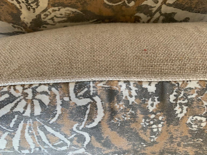 Pair of Unique Fortuny Pillows w/ garland and birds