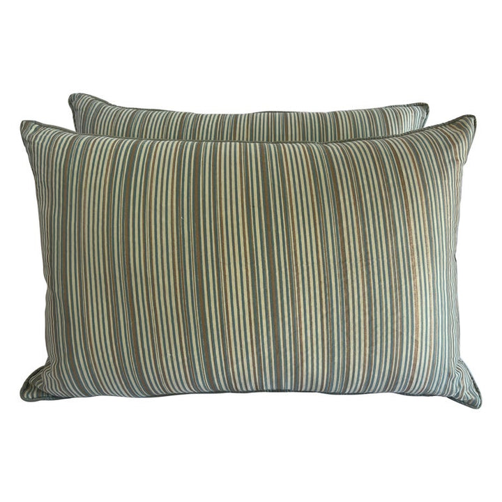 Pair of Unique Striped Fortuny Cotton Pillows