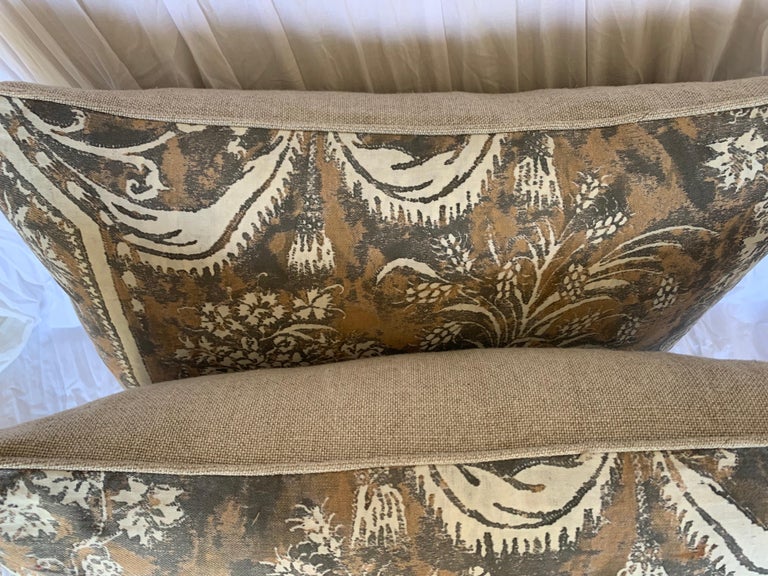 Pair of Unique Fortuny Pillows w/ Sphinxes