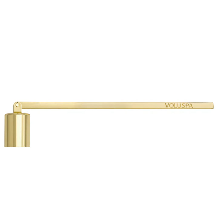 Voluspa Gold Candle Wick Snuffer in Velour Bag