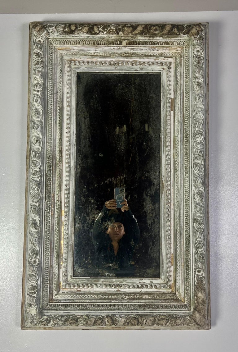 19th C. French Painted Mirror