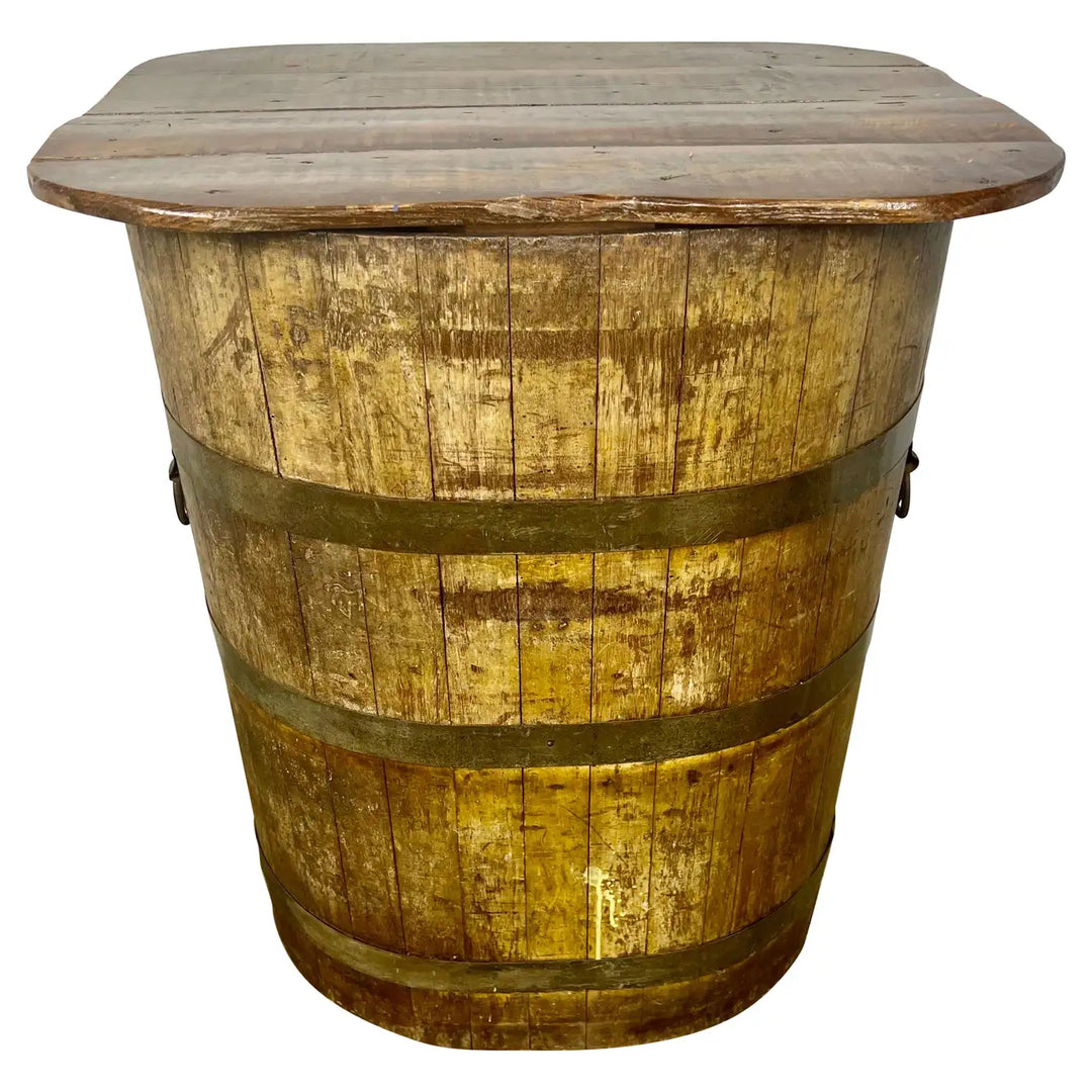 Vintage Japanese Saki Barrel Table