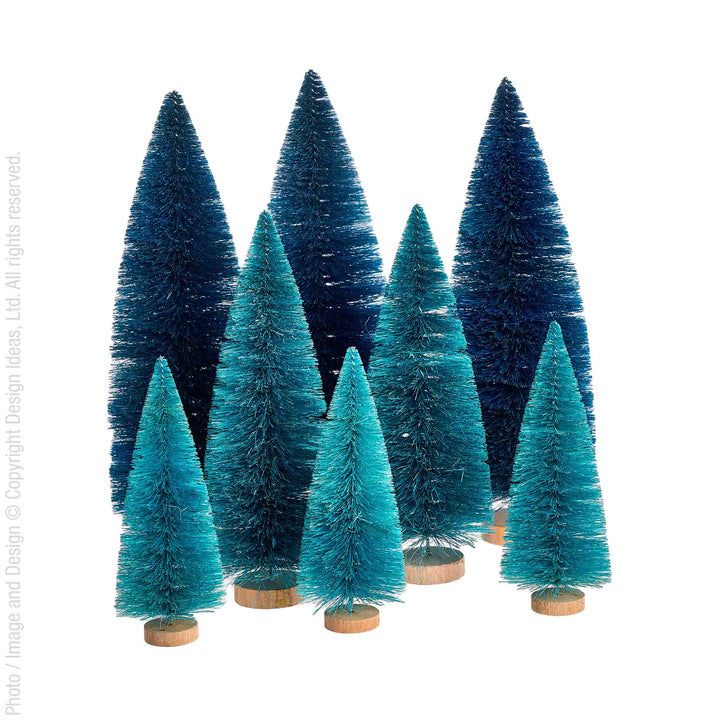 Yukon™ bottlebrush trees (blues: set/8)