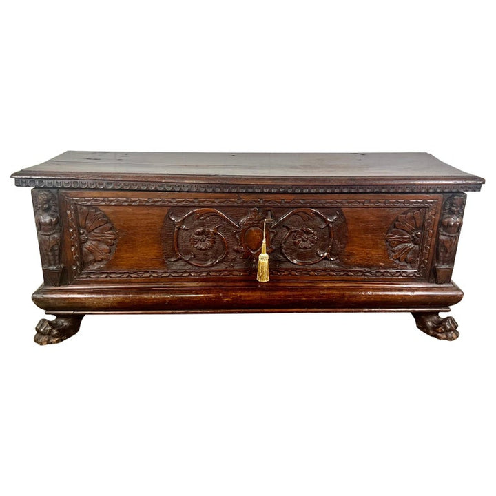 Early 19th C. Italian Carved Walnut Chest