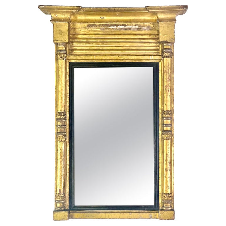 19th-century American Empire Giltwood Mirror