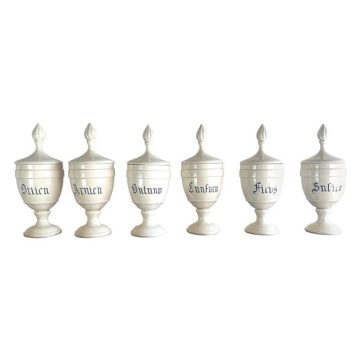 Set of Six Apothecary Jars w/ Lids