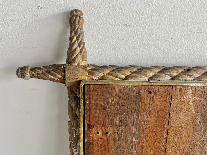 19th C. Braided Giltwood Mirror