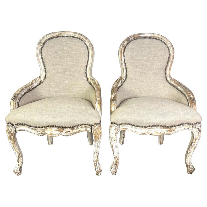 Pair of 19th C French Provincial Style Armchairs