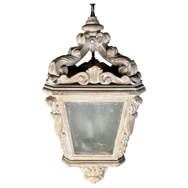 Carved Italian Baroque Lantern C. 1940's